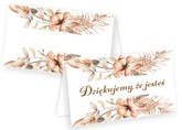 Winietki Dziękujemy że jesteś BOHO 5x8 cm 10szt.