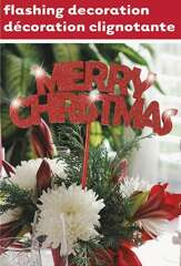 Dekoracja napis świecący Merry Christmas, 1 szt