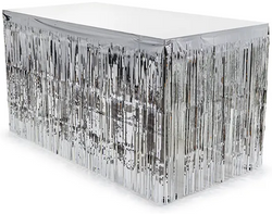 Skirting Foliowy na Brzeg Stołu SREBRNA 0,8x3m