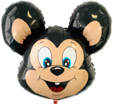 Balon Foliowy Uśmiechnięta Czarna MYSZKA 73cm