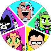 Opłatek tortowy 29 cm, Młodzi Tytani 1 szt.