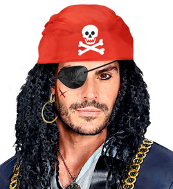 Zestaw PIRATA Bandana Opaska na Oko Kolczyk 