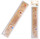 LINIJKA z Wodą i Brokatem KAPIBARA Brokatowa 20cm