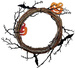 Wieniec Wianek Dynie Nietoperze Halloween 30cm
