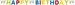 Baner - napis urodzinowy Happy Birthday 200cm 1szt