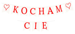 Baner KOCHAM CIĘ, Czerwony 1kpl.