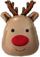 Balon foliowy Renifer, 46x61 cm Głowa