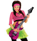 Dmuchana Gitara Gwiazdy Rock Disco Lata 80 105cm