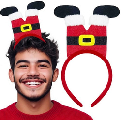 Opaska na Głowę NOGI MIKOŁAJA Święta Zabawna