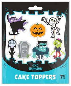 Toppery do babeczek Halloween Monsters 9cm 7szt.