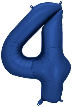 Balon foliowy Cyfra "4" Satyna GRANAT, 86cm, 1szt