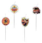 Świeczki mini Strażak Sam, 4 szt.