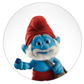 Opłatek tortowy 14 cm, Smerfy 1 szt.