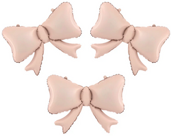 Balony Foliowe RÓŻOWE KOKARDKI 55x42cm 3szt.