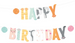 Baner Happy Birthday KOTKI Urodziny 200x18cm 