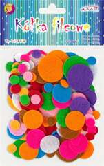 Kółka filcowe średnica Mix, 120 szt. mix kolorów