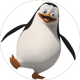 Opłatek tortowy 29 cm, Pingwiny z Madagaskaru