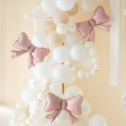 Balony Foliowe RÓŻOWE KOKARDKI 55x42cm 3szt.