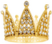 Ozdoba na Tort ZŁOTA KORONA Srebrne Kryształki 7cm
