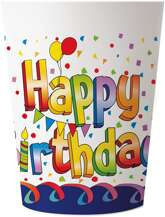 Kubeczki Wielorazowe URODZINY Party 230ml 2szt.