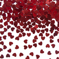 Konfetti dekoracyjne, Serca 6 mm, 1 opak.