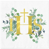 Serwetki Komunijne Eukaliptus IHS 33x33cm 10szt.