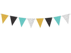 Girlanda Dinozaury - Flagietki, 130 cm, 1 szt.