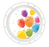 Talerzyk Plastikowy Baloniki Urodziny 20cm 1szt.