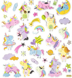 Naklejki Ozdobne MUMINKOROŻCE Jednorożce DIY 32szt