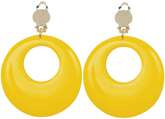 Kolczyki Wiszące Koła Neon Żółte Lata 80 Disco