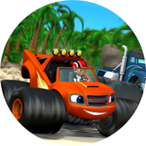 Opłatek tortowy 14 cm, Blaze i Megamaszyny 1 szt.