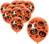 BALONY Lateksowe Pamarańczowe DYNIE Halloween 10sz