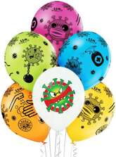 Balony D11 Stop The Virus, 12 cali, 6 szt