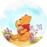 Opłatek tortowy 14 cm, Kubuś Puchatek 1 szt.