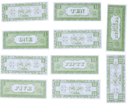 Banknoty Falsyfikaty Dolary, 75 szt. - 1 op.