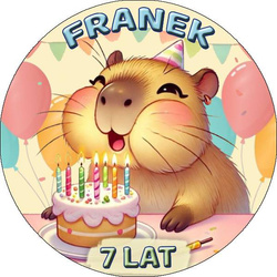 Opłatek tortowy 20 cm, Kapibara 1 szt.