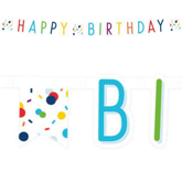 Baner Girlanda Confetti Birthday 180x13,8 cm 1szt.