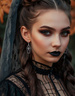 KOLCZYKI Czarne TRUMNY Halloween 2szt.