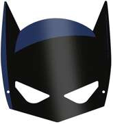 Maski Papierowe BATMAN Mroczny Rycerz DC 8szt.
