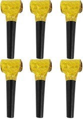 Gwizdki Trąbki Holograficzne ZŁOTE 6szt.