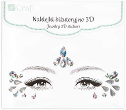 Naklejki Biżuteria Kryształki 3D na Twarz Karnawał