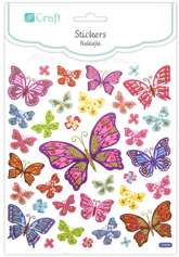 Naklejki Ozdobne Kolorowe MOTYLE Wiosna 35szt.