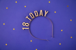 OPASKA na Głowę 18 TODAY Urodziny Złota Metalowa