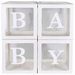 Pudełko box DEKORACYJNY BABY białe 30x30x30cm 4szt