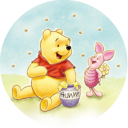 Opłatek tortowy 14 cm, Kubuś Puchatek 1 szt.