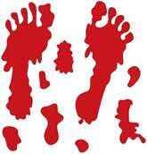 Naklejki żelowe Zakrwawione stopy 20x20cm 1 arkusz