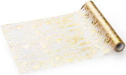 BIEŻNIK Siatka ZŁOTY Dekoracja na Stół 0,36x9m