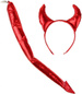 Zestaw Czerwony DIABEŁEK Diabeł Opaska Rogi Ogon
