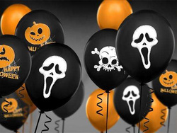 Balony z nadrukiem HALLOWEEN "Krzyk" - 1 szt.
