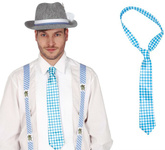 KRAWAT Bawarski Niebieski w Romby OKTOBERFEST